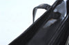 Authentic Ferragamo Nylon Leather Shoulder Hand Bag Black J5627
