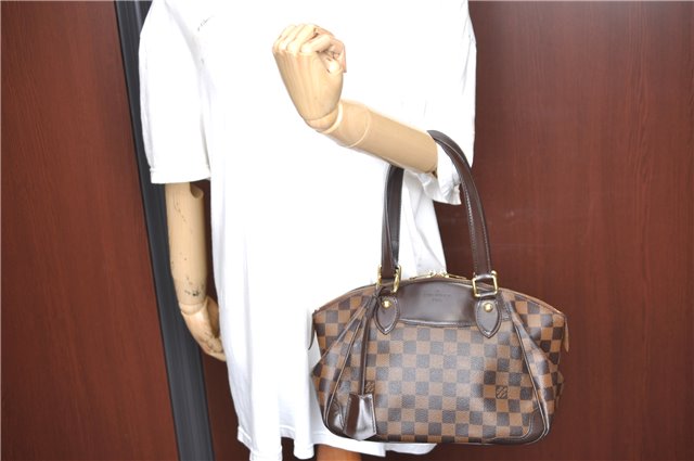 Authentic Louis Vuitton Damier Verona PM Shoulder Boston Bag N41117 LV J5632