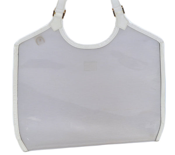 Auth Louis Vuitton Epi Plage Bahia Shoulder Tote Bag Clear White M92153 LV J5636