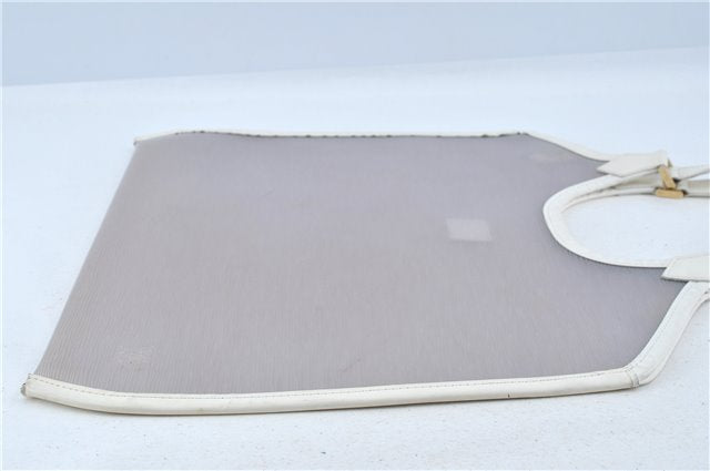 Auth Louis Vuitton Epi Plage Bahia Shoulder Tote Bag Clear White M92153 LV J5636