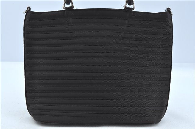 Authentic GUCCI Bamboo Nylon Leather 2way Shoulder Hand Bag Leather Brown J5642