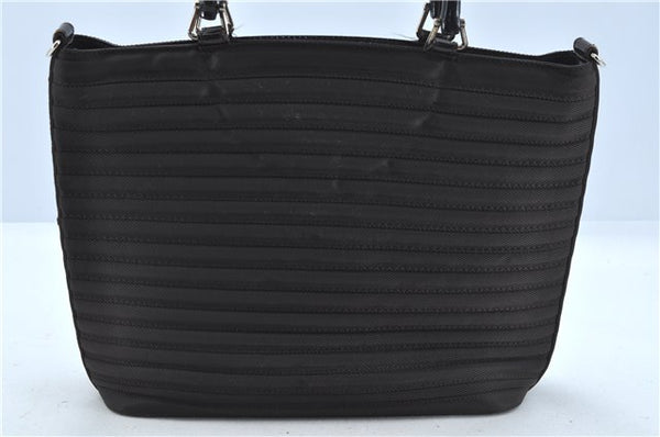 Authentic GUCCI Bamboo Nylon Leather 2way Shoulder Hand Bag Leather Brown J5642