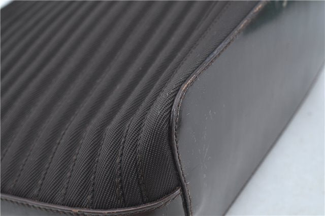 Authentic GUCCI Bamboo Nylon Leather 2way Shoulder Hand Bag Leather Brown J5642