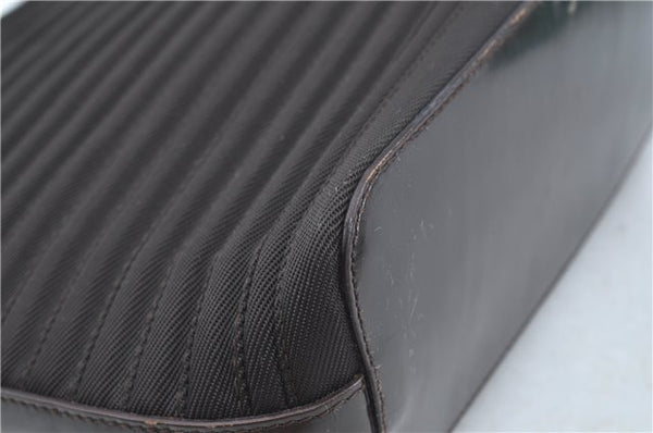 Authentic GUCCI Bamboo Nylon Leather 2way Shoulder Hand Bag Leather Brown J5642