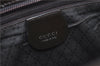 Authentic GUCCI Bamboo Nylon Leather 2way Shoulder Hand Bag Leather Brown J5642