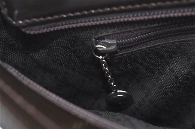 Authentic GUCCI Bamboo Nylon Leather 2way Shoulder Hand Bag Leather Brown J5642