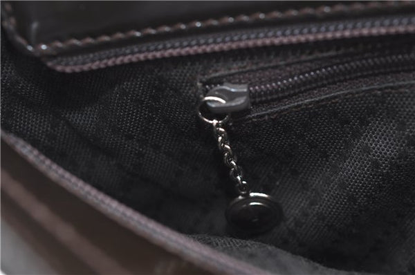 Authentic GUCCI Bamboo Nylon Leather 2way Shoulder Hand Bag Leather Brown J5642