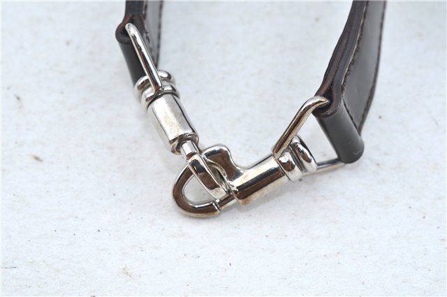 Authentic GUCCI Bamboo Nylon Leather 2way Shoulder Hand Bag Leather Brown J5642