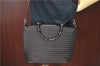 Authentic GUCCI Bamboo Nylon Leather 2way Shoulder Hand Bag Leather Brown J5642