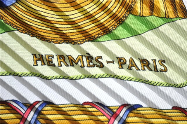 Authentic HERMES Pleats Scarf 