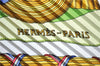 Authentic HERMES Pleats Scarf "LIBERTE EGALITE FRATERNITE" Silk Blue J5643