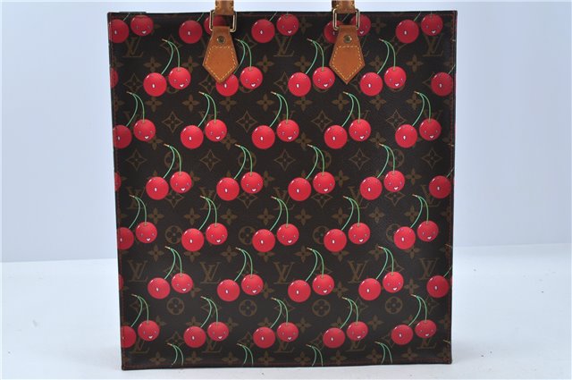Authentic Louis Vuitton Monogram Cherry Sac Plat Tote Hand Bag M95010 LV J5646