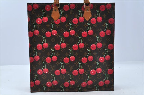 Authentic Louis Vuitton Monogram Cherry Sac Plat Tote Hand Bag M95010 LV J5646