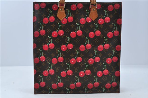 Authentic Louis Vuitton Monogram Cherry Sac Plat Tote Hand Bag M95010 LV J5646