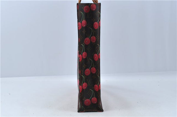 Authentic Louis Vuitton Monogram Cherry Sac Plat Tote Hand Bag M95010 LV J5646