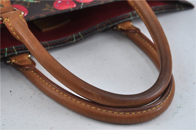 Authentic Louis Vuitton Monogram Cherry Sac Plat Tote Hand Bag M95010 LV J5646