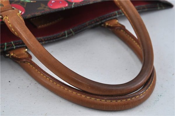Authentic Louis Vuitton Monogram Cherry Sac Plat Tote Hand Bag M95010 LV J5646