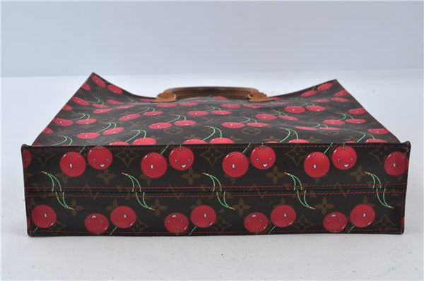 Authentic Louis Vuitton Monogram Cherry Sac Plat Tote Hand Bag M95010 LV J5646
