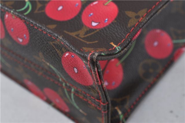 Authentic Louis Vuitton Monogram Cherry Sac Plat Tote Hand Bag M95010 LV J5646