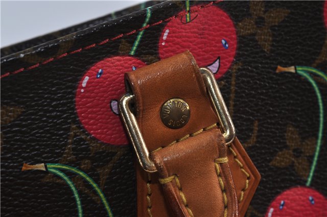 Authentic Louis Vuitton Monogram Cherry Sac Plat Tote Hand Bag M95010 LV J5646