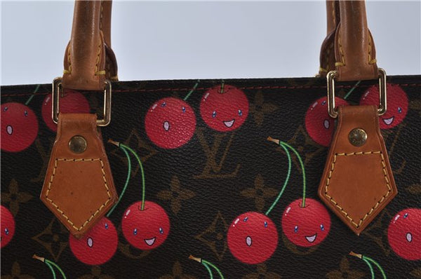 Authentic Louis Vuitton Monogram Cherry Sac Plat Tote Hand Bag M95010 LV J5646