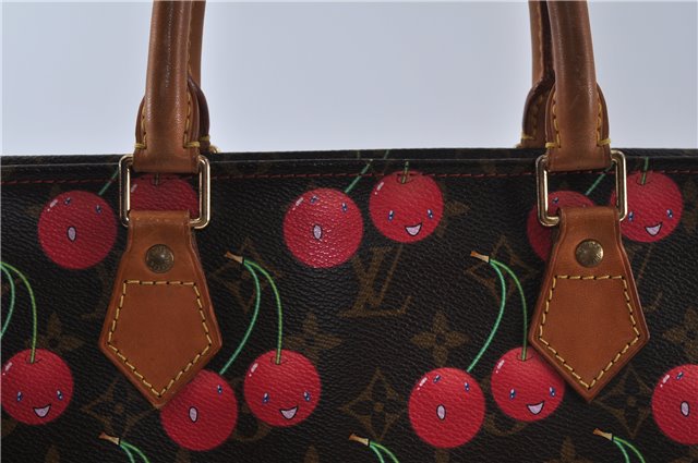 Authentic Louis Vuitton Monogram Cherry Sac Plat Tote Hand Bag M95010 LV J5646