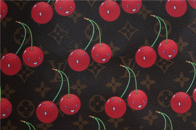 Authentic Louis Vuitton Monogram Cherry Sac Plat Tote Hand Bag M95010 LV J5646
