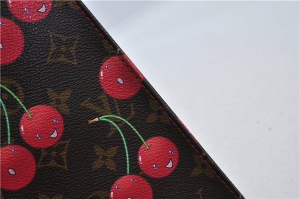 Authentic Louis Vuitton Monogram Cherry Sac Plat Tote Hand Bag M95010 LV J5646