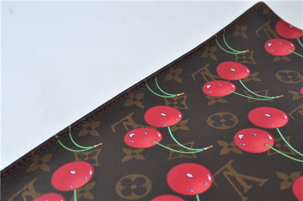 Authentic Louis Vuitton Monogram Cherry Sac Plat Tote Hand Bag M95010 LV J5646