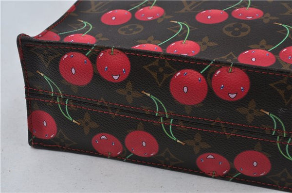 Authentic Louis Vuitton Monogram Cherry Sac Plat Tote Hand Bag M95010 LV J5646