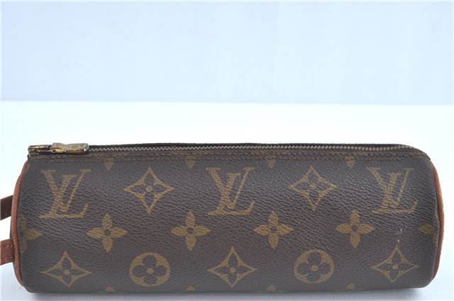 Authentic Louis Vuitton Monogram Trousse Ronde Pen Case Pouch M47630 LV J5651