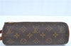 Authentic Louis Vuitton Monogram Trousse Ronde Pen Case Pouch M47630 LV J5651