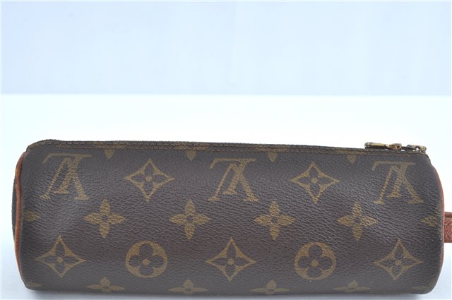 Authentic Louis Vuitton Monogram Trousse Ronde Pen Case Pouch M47630 LV J5651
