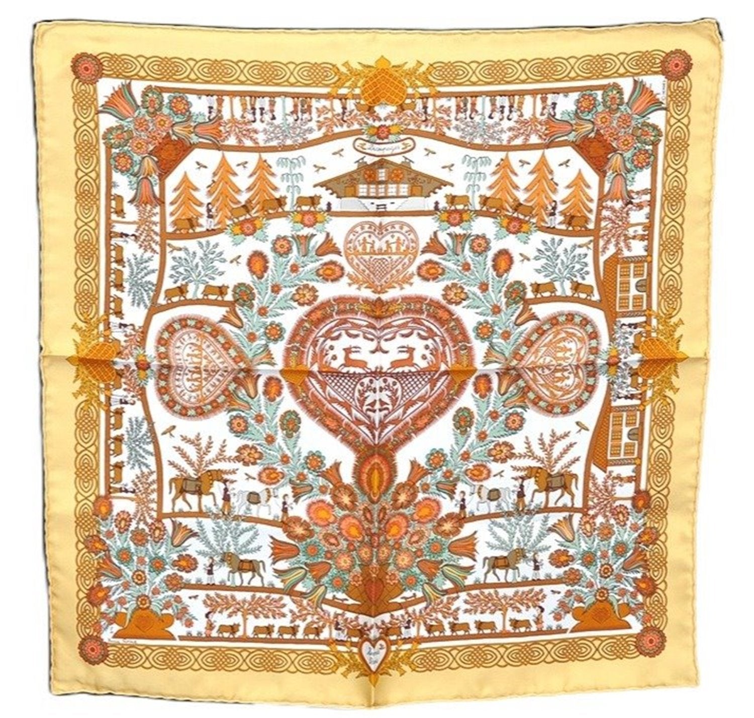 Auth HERMES Petit Carre 40 Scarf Handkerchief 