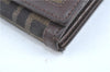 Authentic FENDI Zucca Bifold Wallet Purse Canvas Leather Brown Black J5672