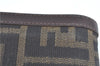 Authentic FENDI Zucca Bifold Wallet Purse Canvas Leather Brown Black J5672