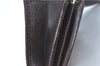Authentic FENDI Zucca Bifold Wallet Purse Canvas Leather Brown Black J5672