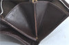 Authentic FENDI Zucca Bifold Wallet Purse Canvas Leather Brown Black J5672
