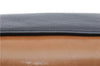 Authentic Christian Dior Chain Shoulder Cross Body Bag Leather Black Brown J5673