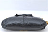 Authentic MIU MIU Ribbon Leather Chain Shoulder Cross Body Bag Purse Black J5687