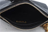 Authentic MIU MIU Ribbon Leather Chain Shoulder Cross Body Bag Purse Black J5687