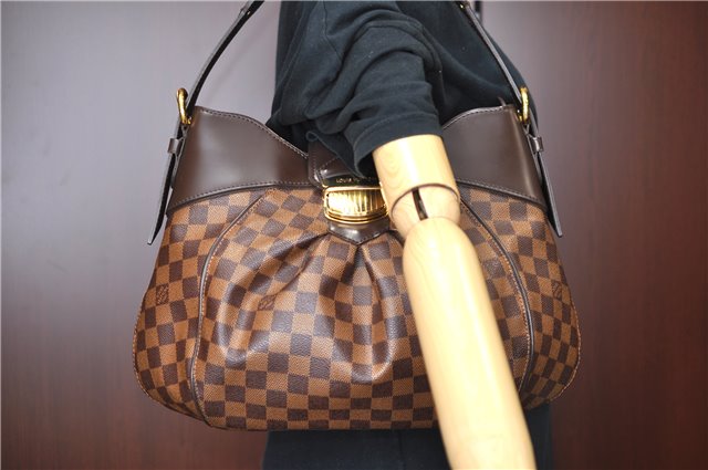 Authentic Louis Vuitton Damier Sistina MM Shoulder Hand Bag N41541 LV J5692