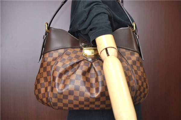 Authentic Louis Vuitton Damier Sistina MM Shoulder Hand Bag N41541 LV J5692