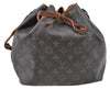 Authentic Louis Vuitton Monogram Petit Noe M42226 Shoulder Drawstring Bag J5701