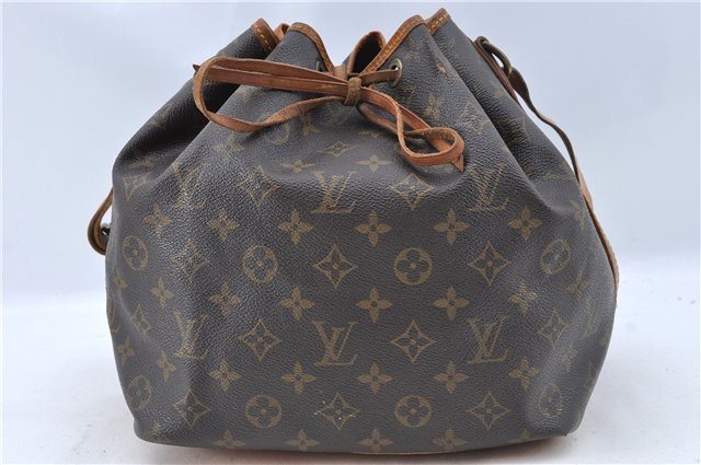 Authentic Louis Vuitton Monogram Petit Noe M42226 Shoulder Drawstring Bag J5701