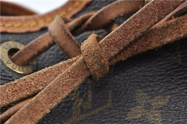 Authentic Louis Vuitton Monogram Petit Noe M42226 Shoulder Drawstring Bag J5701
