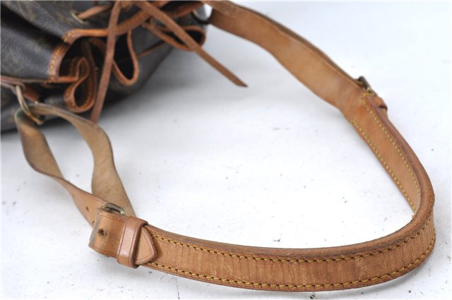 Authentic Louis Vuitton Monogram Petit Noe M42226 Shoulder Drawstring Bag J5701