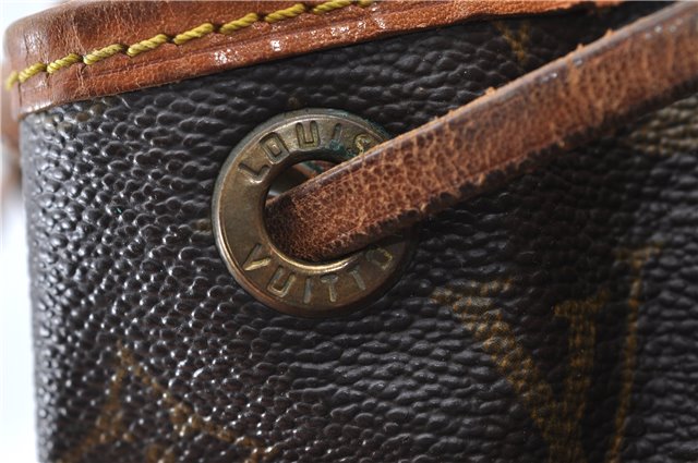 Authentic Louis Vuitton Monogram Petit Noe M42226 Shoulder Drawstring Bag J5701