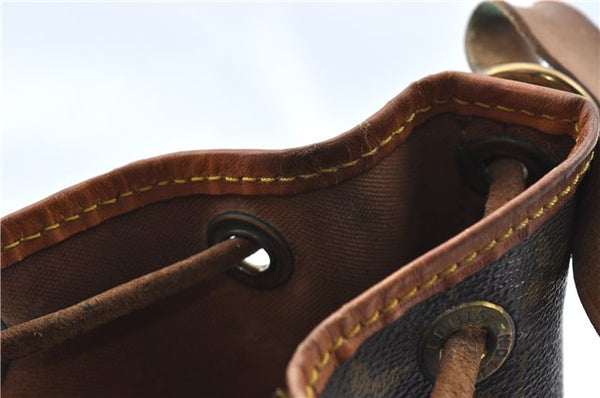 Authentic Louis Vuitton Monogram Petit Noe M42226 Shoulder Drawstring Bag J5701