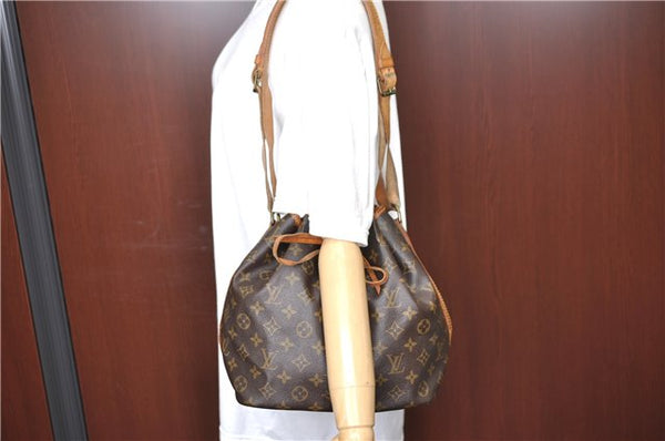 Authentic Louis Vuitton Monogram Petit Noe M42226 Shoulder Drawstring Bag J5701